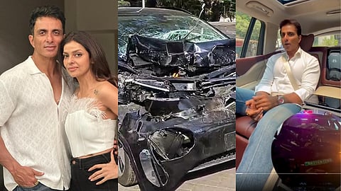 Sonu Sood Shares Emotional Video After Wife's Car Accident Emphasizes Importance of Seat Belts
