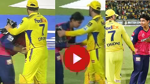 Vaibhav Suryavanshi Touches Dhoni's Feet, Wins Hearts in CSK Vs RR IPL 2025