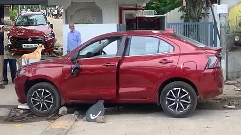 Horrific Car Accident in Chhatrapati Sambhajinagar; Incident Captured on CCTV