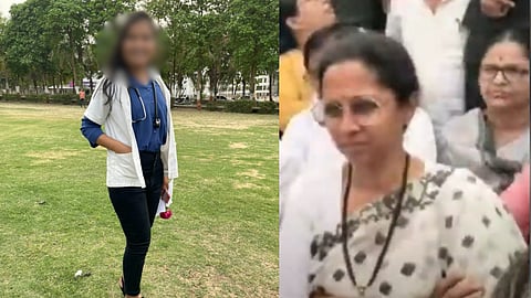 Supriya Sule arrives at Dr. Sampada Munde's residence; said, "The feeling of suppressing the matter..."