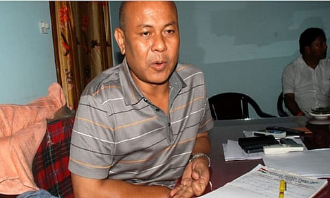 Bodoland People's Front(BPF) President Hagrama Mohilary support wave flies with party flags