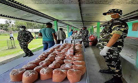 SSB personnel distribute essential items in Udalguri district