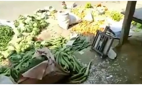 Bongaigaon Police chase away vegetable vendors in Dhontola market area