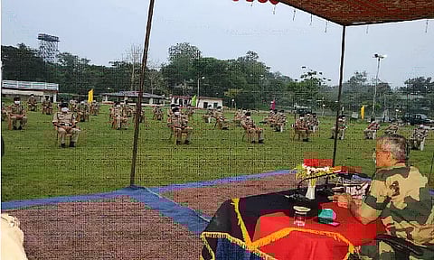 BSF ADG Eastern Command PK Singh visits Masimpur frontier near Silchar