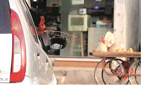 Tobacco and spitting