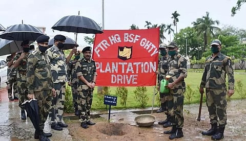 Border Security Force, Guwahati conducts plantation drive in City