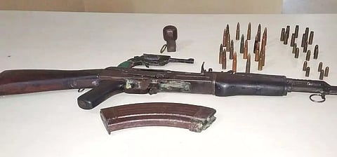 Udalguri Police recovered a large cache of arms & ammunition