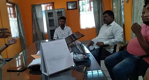 Human chain formed against mega dam Subansiri project in Lakhimpur