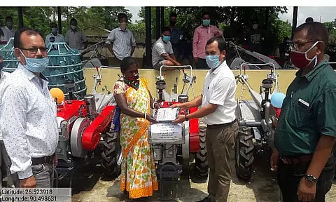 Chirang Agriculture department distributes power tillers to farmers