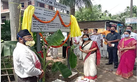 MLA Angoorlata lays foundation of four projects across Batadrava