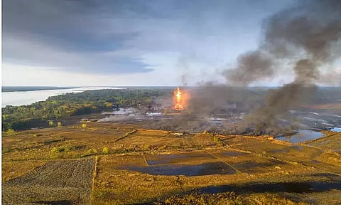 Massive fire in Baghjan gas-leaking well