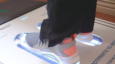 Shoe sanitizing machine developed by Dr. Deep Sarma, a dentist of Kamrup Dist