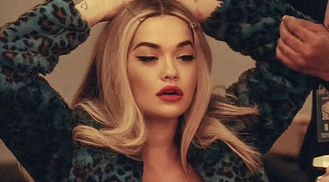 Rita Ora using LED therapy for skincare