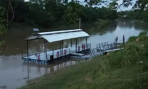 Tripura: Construction of floating jetty completed in just 3 weeks