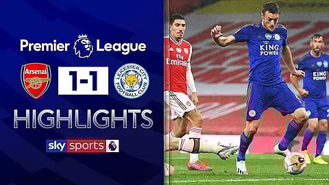 Arsenal hold Leicester city 1-1 draw