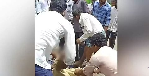 Dalit man allegedly stripped & assaulted by a group in Karnataka