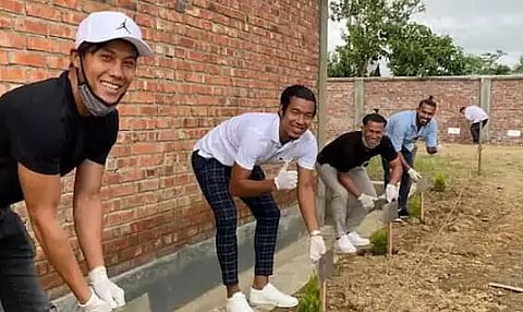 Footballers come together for afforestation drive in Manipur village