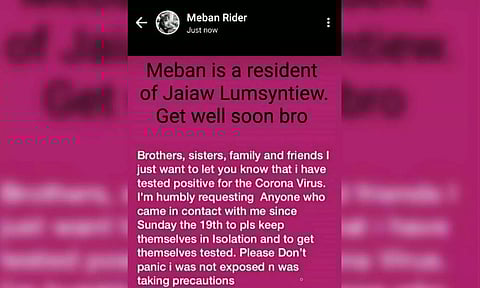 Meghalaya youth earns applause after voluntarily disclosing COVID-19 positive status