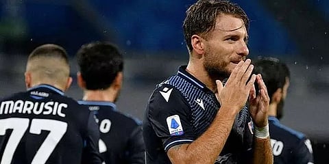 Lazio forward Ciro Immobile equals scoring record; Inter 2nd