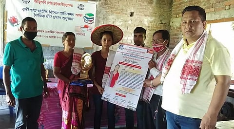 Jamuguri Press Club felicitated meritorious students who passed HSLC & HS exam