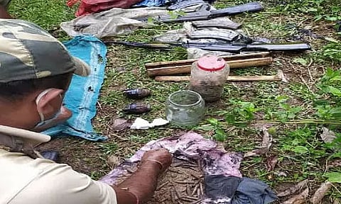 Illegal arms and ammunition recovered at Tulshibil in Kokrajhar