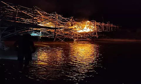 Miscreants set bamboo bridge on fire in Baksa district