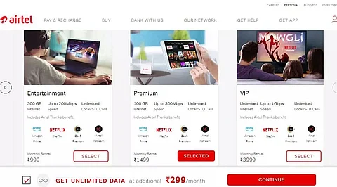 Airtel offers new 'Xstream' broadband plans