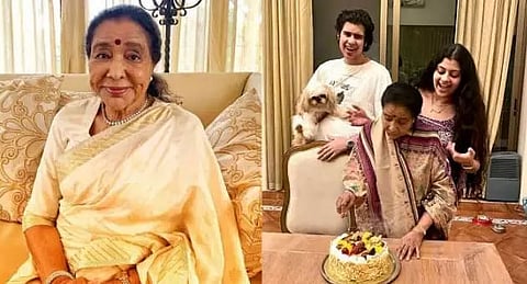 Veteran singer Asha Bhosle celebrates 87th birthday with family