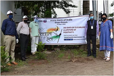 State Bank of India observed Swachhta Pakhwada entire North East Circle
