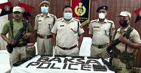 Baksa Police recovered large cache of arms and ammunition