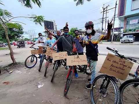 Cycle rally 'Fridays for Future' held at Biswanath Chariali