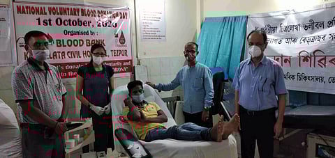 Blood donation camp held at Kanaklata Civil Hospital