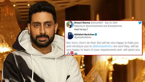 Abhishek Bachchan's befitting reply to troll asking for hash