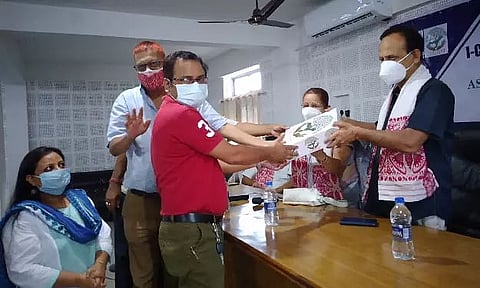 Assam Sports Journalists' Association (ASJA) members get COVID-19 kits