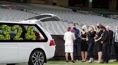 Australian cricketer Dean Jones final lap at Melbourne Cricket Ground
