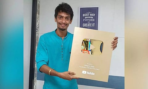 Assam: Dimpu Baruah gets the 'Gold Play Button' from YouTube after hitting 1 million subs