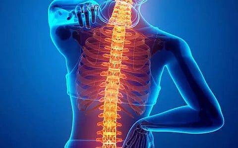 Back pain can be due to Ankylosing Spondylitis
