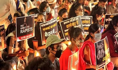Youth Congress holds candlelight march demanding justice for Hathras victim