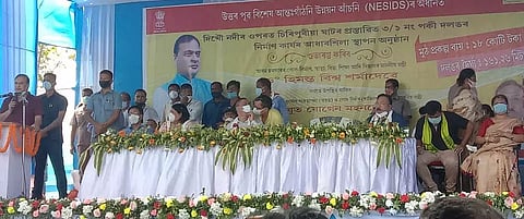 Himanta Biswa Sarma laid foundation stone of two bridges on Dikhow River