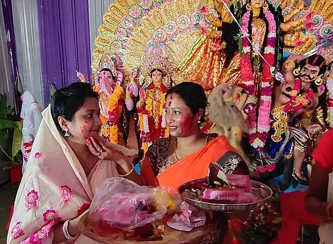 Durga Puja celebration concludes with the immersion of the idols