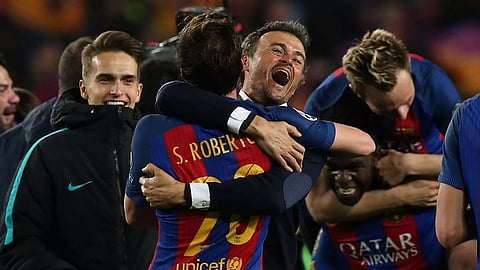 Barca get third win; Paris St Germain stunned