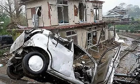 Tokyo area shuts down as powerful typhoon lashes Japan