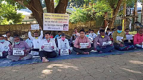 GDJA staged protest against alleged murder of Parag Bhuyan in Goalpara