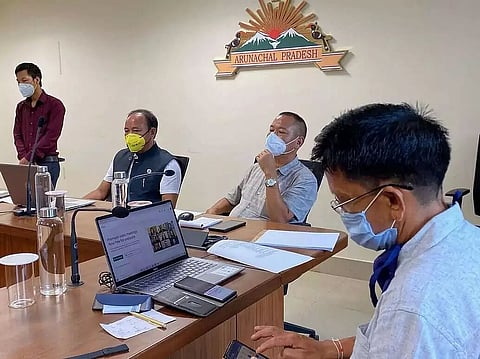 Arunachal Water Resources Minister Mama Natung convened virtual conference
