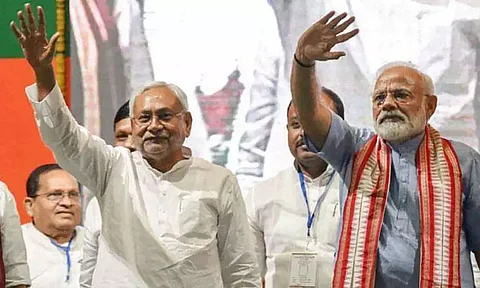 Nitish Kumar takes oath as the Chief Minister of Bihar for the 4th straight term