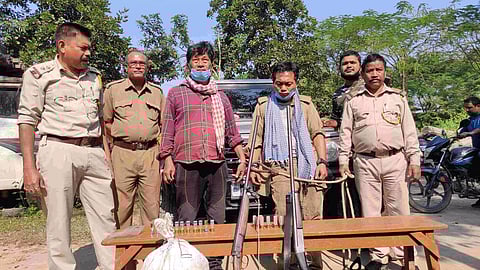 Two poachers arrested with monkey flesh and arms in Sonapur