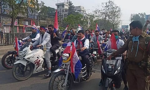 Assam Chatra Parishad's bike rally in Guwahati to mark its 1st Foundation Day