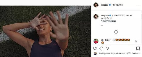 Taapsee Pannu has a hilarious post about an emoji on Instagram