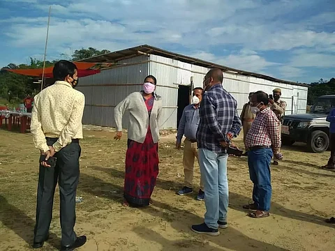 Cachar DC Keerthi Jalli, OSD to CM assess progress of Mini Secretariat work