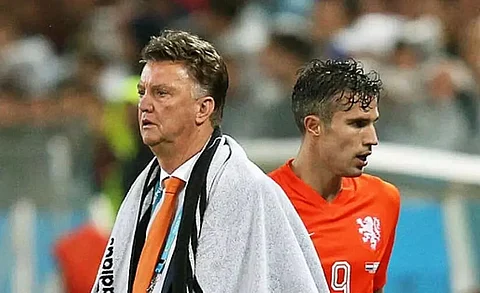 When Louis Van Gaal hit Van Persie during a WC match
